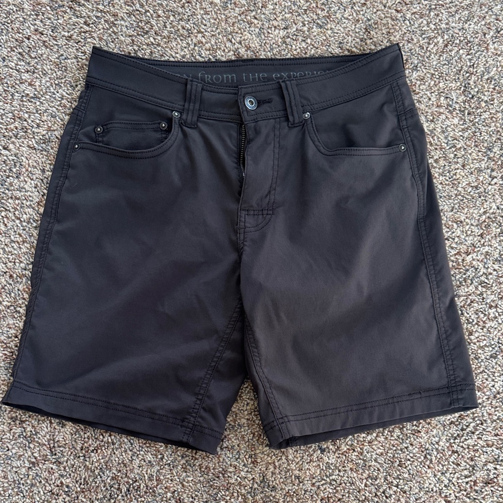 Prana Charcoal Men's Flat Front Shorts